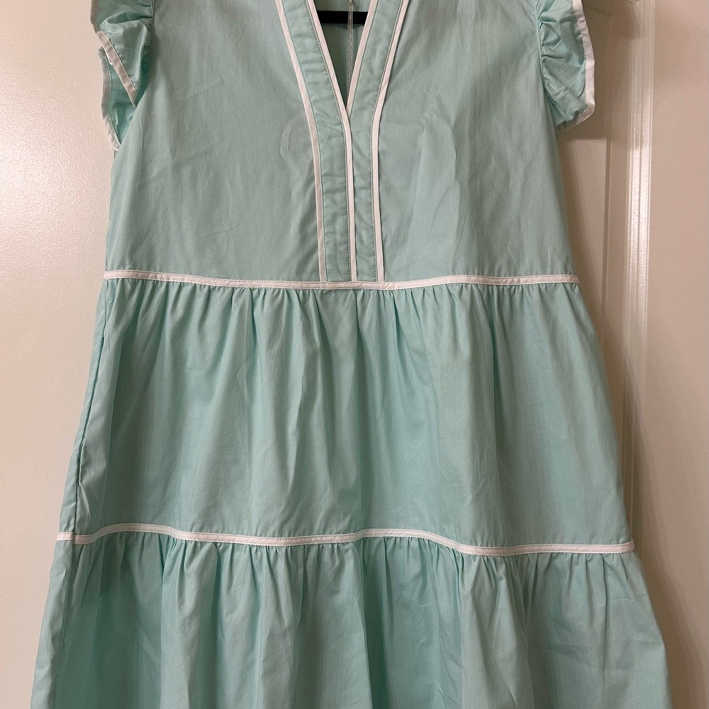 Women's Robin Blue Ruffle Sleeve Dress lg
